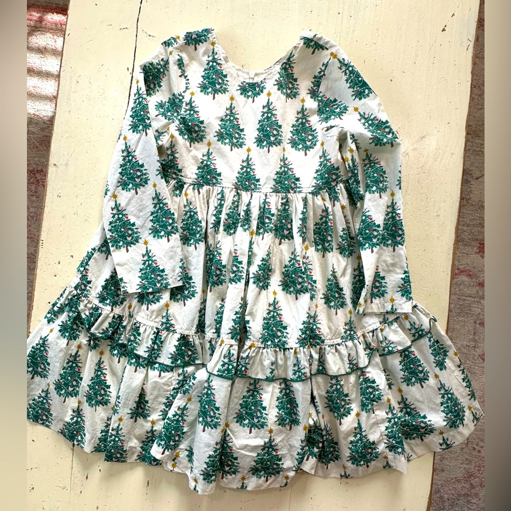 Pink Chicken Christmas Tree Dress in size 7